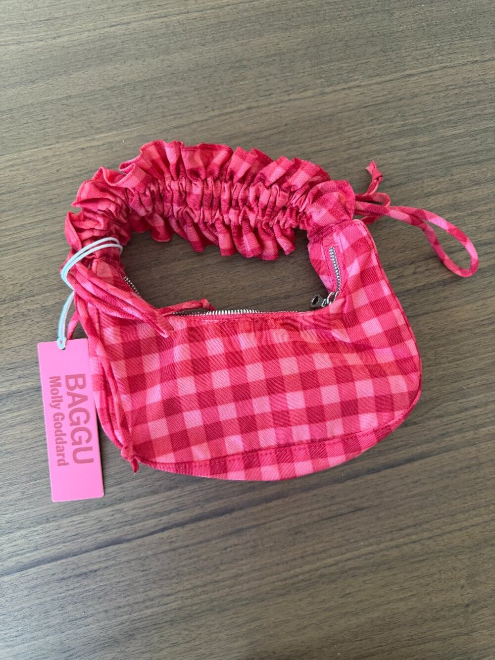 Molly Goddard Mini Ruffle Crescent Bag
